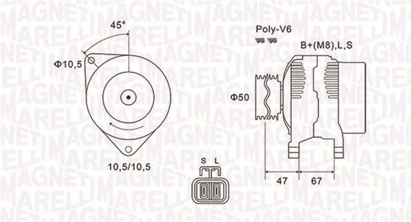 MAGNETI MARELLI Генератор 063731790010